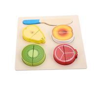 PartyKindom Jeu Éducatif Fruits à Découper pour Garçon Fille Ans Simulation Fruits Colorés Puzzle Découpage Amovible pour Développement Cognitif et Habileté Manuelle