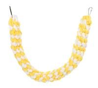 PartyKindom Jouet d'escalade en Corde De Coton pour Petits Animaux, Corde d'escalade pour Lézard Et Hamster, Solide, Coloris Jaune Et Blanc, Convient pour Cage Hamster Et Reptiles