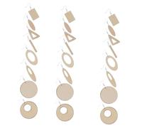 PartyKindom Kit Boucles Oreilles Bois à Décorer Pendentifs Bois Naturel Surface sans Bavure pour DIY Boucles Oreilles Personnalisées et Créations Artisanales