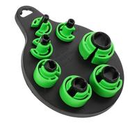 PartyKindom Kit de Déconnexion Rapide pour Ligne Clim Voiture | Plastique Vert, Compatibilité Multi Tailles 1/4 à 7/8, Usage Pro et Entretien Automobile