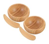 PartyKindom Kit de Mélange pour Masques Faciaux 2 Pièces en Beige, à Masques de Soin Peau pour Mélanger, Outil Facial DIY pour Soins à Domicile et Institut - Spatule Cosmétique Pratique