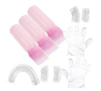 PartyKindom Kit de Teinture Cheveux Complet avec Applicateur Flexible Pinceau Bouteille et Gants pour Salon et Usage Maison Adapté à Tous Types de Coloration et Décoloration Faciles