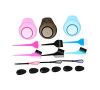 PartyKindom Kit De Teinture Pour Cheveux Kit De Coloration Capillaire 3 Ensembles Complet Peigne Pinceau Bol Mélangeur Pour Utilisation Professionnelle Et Personnelle