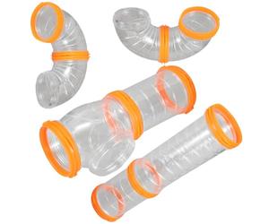 PartyKindom Kit Tunnel Soi-même pour Petits Animaux Tuyaux en Plastique Pratiques et Modulables, pour Cage Extérieure de Hérissons et Écureuils