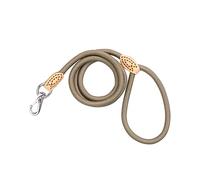PartyKindom Laisse pour Chien Robuste en Nylon Beige 1 Cm x 1,25 m Corde Solide avec Connexion Cuir pour Dressage Et Promenade Chiens Actifs