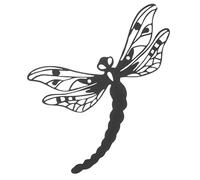 PartyKindom Libellule Creuse En Métal Artistique Sculpture Animalière Murale Statue Murale Extérieure Libellule Inspirante Art Mural Jardin Libellule Art Mural Autocollants Toile Le Fer Black