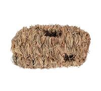 PartyKindom Lit pour Animaux De Compagnie Truc Tunnel Tube De Hamster Nid Habitats Foins Literie pour Hamsters Cacher Tubes Animal De Compagnie Cachette Osier Clapier Brown Paille