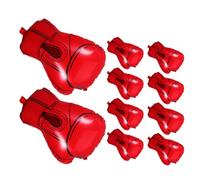PartyKindom Lot de 10 Ballons en Aluminium en Forme de de Boxe : Ballons Rouges « Punch », Jouets de Lutte, Décorations pour Une Fête D’anniversaire sur Le Thème de La Boxe, Idéale pour Les