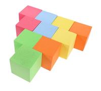 PartyKindom Lot De 10 Blocs Éponges Cubes De Construction Blocs De Formes Mathématiques Modèles Géométriques Blocs Éducatifs Blocs Carrés Éponge Cube Géométrique Bloc D'Aide