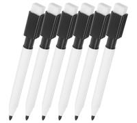 PartyKindom Lot de 10 Feutres pour Tableau Blanc Noirs Pointe Fine Effaçable et Corps Plastique Magnétique pour Bureau et École