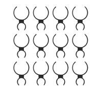 PartyKindom Lot de 10 Pinces Porte-Bougies pour Gâteau, Clips Individuels Noirs à Trou Unique, Support de Bougie Réutilisable pour Fête et Décoration de Gâteau, Clips de Sécurité