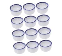 PartyKindom Lot de 12 Bols d'eau pour Reptiles en Céramique Miniatures, Gamelles Compactes pour Terrarium, Micro Bassins Adaptés Aux Arachnides, Utilisation Terrarium pour Petits Invertébrés