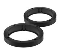 PartyKindom Lot de 2 Adaptateurs Haut-parleur Voiture Universels 6,5 Pouces Biseautés en Plastique 15 Mm D'épaisseur, Entretoises Isolantes pour Fixation Audio Auto, Support Antivibrations