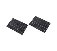 PartyKindom Lot De 2 Autocollants Clavier Anglais Petit Format, pour Ordinateurs Portables Bureau, Autocollants Adhésifs Résistants à L’Usure, Usage Professionnel Et Personnel, Couleur Transparente