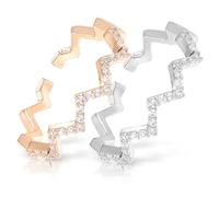 PartyKindom Lot De 2 Bagues Réglables Ouvertes Vagues Pour Femmes Style Vintage En Argenté Sterling 925 Doré Et Argenté Ajustable Pour Usage Quotidien Et Soirée