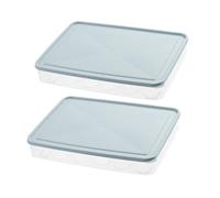 PartyKindom Lot De 2 Boîtes à Œufs Empilables Bleu Pour Réfrigérateur, Conteneurs De Rangement Alimentaires Protégés, Accessoires Pratiques Cuisine Et Conservation