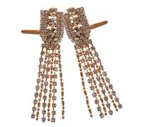 PartyKindom Lot de 2 Breloques à Pompon Strass pour Chaussures et Paquet, Alliage Métallique Robuste, Décorations DIY pour Vêtements Femme, Accessoires de Mode Élégants, Taille Moyenne