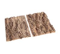 PartyKindom Lot De 2 Décorations en Écorce pour Reptiles Décoration pour Aquarium Tortues Reptiles Café