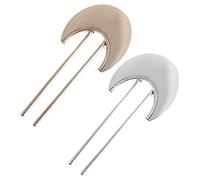 PartyKindom Lot De 2 Épingles à Cheveux En Métal D'éventail, Longues, Couleur or Et Argenté, Pour Femme, Accessoires Pour Cheveux Longs, Support Pour Chignon, Utilisation Quotidienne