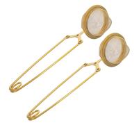 PartyKindom Lot de 2 Filtres à Thé Dorés en Acier Inoxydable 304 Passoire à Thé Anti-fuites Réutilisable Accessoire Domestique en Vrac Maison et Bureau