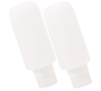 PartyKindom Lot de 2 Flacons Souples de Voyage 200ml en Silicone Transparent, Bouteilles Rechargeables pour Shampooing, Lotion et Produits de Toilette, pour Voyages et Usage Domestique