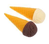 PartyKindom Lot De 2 Modèles De Glaces Décoration De Magasin De Glaces Cônes De Glace Réalistes Barres De Glace Artificielles Présentoir De Glaces Fausse Glace en Mousse Glace en PVC