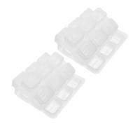 PartyKindom Lot De 2 Moules en Silicone pour Mahjong pour en Résine Époxy en Gel De Silice Blanc