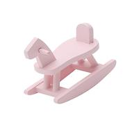 PartyKindom Lot De 2 Petites Figurines De Cheval en Bois Décoration De Cheval Bouleau Rose