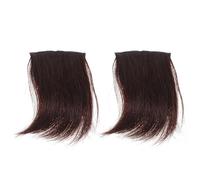 PartyKindom Lot de 2 Postiches Invisibles à Épingle pour Cheveux Marron, Légers et Confortables, Extensions Synthétiques Adaptées pour Usage Quotidien et Concerts