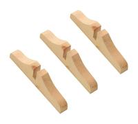 PartyKindom Lot de 3 Bases de Séparation en Bois Naturel Pieds d'Écran Résistants à l'usure pour Paravent Pliable Support Stable pour Cloison de Pièce Dressing et Bureau Utilisation