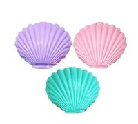 PartyKindom Lot de 3 Boîtes à Bonbons de Coquillage Ps, Boîtes Décoratives Solide pour Organiser Petits Objets, pour Fêtes et Mariages
