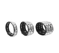 PartyKindom Lot De 3 Bracelets Punk Cloutés Réglables En Cuir Et Argenté