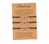 PartyKindom Lot De 3 Bracelets Tressés D’amitié En Acier Inoxydable Cœur Creux, Chaîne Pour Fille, Accessoire Poignet Élégant, Usage Quotidien, Taille Unique