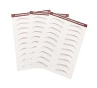PartyKindom Lot de 3 Patchs Sourcils Imperméables 3d Effet Tatouage Marron, Autocollants Transfert pour Maquillage Féminin, Usage Quotidien et Voyage
