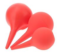 PartyKindom Lot De 3 Poires D’Aspiration en Caoutchouc Rouge pour Nettoyage Électronique, Souffleur De Poussière Compact, Nettoyant à Presser 30ml 60ml 90ml, Usage Maison Et Bureau