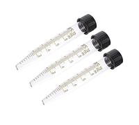 PartyKindom Lot de 3 Tubes à Centrifuger en Verre 10 Ml à Fond Conique Bouchon à Vis, Tubes à Essai Gradués Transparents pour Analyses de Laboratoire et Biochimie