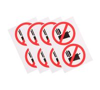 PartyKindom Lot de 4 Autocollants « interdiction de Manger Ou de Boire » pour Porte de Cuisine Chambre Bureau Magasin Entreprise