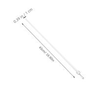 PartyKindom Lot de 4 Baguettes de Tirage pour Store Vertical 17 Pouces en Acrylique Transparent et Blanc Tiges de Remplacement Pratiques pour Tringles à Stores Accessoires pour Ouverture et