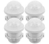 PartyKindom Lot de 4 Boîtiers en Plastique Blanc pour Capteur de Mouvement Infrarouge, Couvercle de Protection du Détecteur de Présence Humaine, Résistant à Haute Température, Léger et