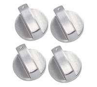 PartyKindom Lot de 4 Boutons de Commande Métal Zinc Alliage pour Cuisinière Gaz, Boutons Réglage Brûleur 8 Mm Angle 45° Adaptés Plaque Cuisson Électrique, Pièces de Rechange Économes