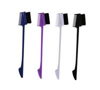 PartyKindom Lot de 4 Brosses à Sourcils Multifonctions Petit Format en Abs et Nylon, Peigne à Sourcils Portable pour Femmes, Usage Professionnel et Quotidien, Assortiment de Couleurs Variées