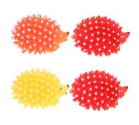 PartyKindom Lot De 4 Jouets à Mâcher Hérisson Couineurs en Vinyle, Résistants Aux Morsures, Taille Moyenne, pour Chat Et Chien, Jouet Interactif pour Jeux à La Maison Et Animaux De Compagnie