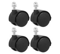 PartyKindom Lot de 4 Roulettes Pivotantes Universelles pour Chauffe-eau à Bain D'huile, Diamètre de Tige 8 Mm, en Plastique Pp, Installation Facile pour Meubles et Sièges de Bain