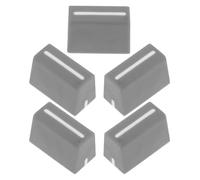 PartyKindom Lot de 5 Capuchons Coulissants de Fader pour Console de Mixage Bouton de Potentiomètre en Caoutchouc Gris Intérieur 4 MM Accessoires pour Mixeur DJ et Réglages Audio Précis