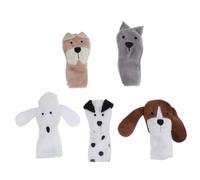 PartyKindom Lot de 5 Marionnettes à Doigts Animaux en Tissu Coloré, Interactif Éducatif pour Garçon et Filles, Mini Poupées à Doigts pour Éveil Créatif et Jeux D’Imagination en Famille
