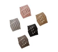 PartyKindom Lot de 5 Serrage-têtes Pliables en Plastique Créatifs Dents, Adaptés Cheveux Longs et Raides, Accessoires Coiffure pour Hommes et Femmes Sportifs