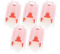 PartyKindom Lot de 5 Stylets de Gramophone en Plastique Rouge, Aiguille de Phonographe Compatible Platines Vinyles, Facile à Installer