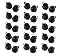 PartyKindom Lot de 50 Boucles de Câble Rondes en Nylon Noir pour Décharge de Traction et Protection des Câbles Électriques, Adaptées aux Appareils Ménagers et Ordinateurs
