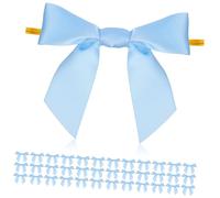PartyKindom Lot de 50 Nœuds pour De Nœuds Attaches De Câble Ornements Élégants pour Sapin De Noël De Fête