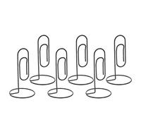 PartyKindom Lot de 6 Clips Porte-cartes de Table en Métal Noir 130 Mm, Support Mémos et Photos Polyvalent pour Bureau, Mariage et Événements, Pinces à Marque-place Robustes et Pratiques